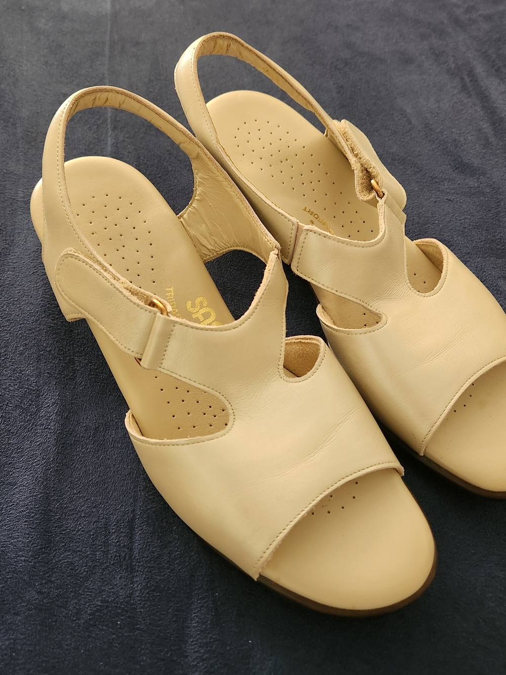 SAS Womens Suntimer Healed Comfort Slingback Sandals Made In USA Light Beige 7.5